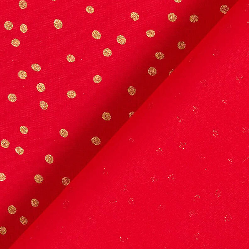 tessuto in cotone popeline Punti fini – rosso/oro,  image number 4