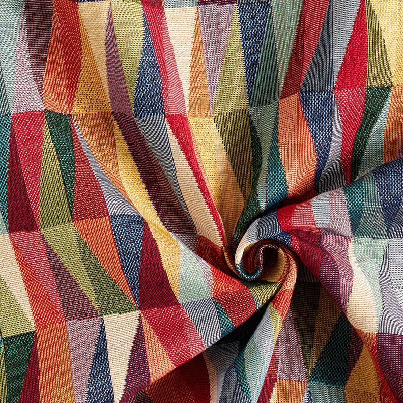 tessuto arredo gobelin Zigzag grafico – beige chiaro/rosso carminio,  image number 3