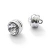 occhiello bottone in metallo con strass [ Ø10 mm ] – argent metallica,  thumbnail number 2