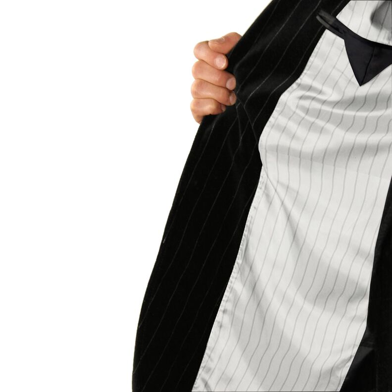 Fodera per  maniche gessata – bianco/nero,  image number 6