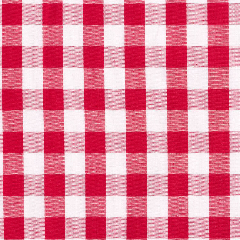 tessuto in cotone Quadro vichy 1,7 cm – rosso/bianco,  image number 1