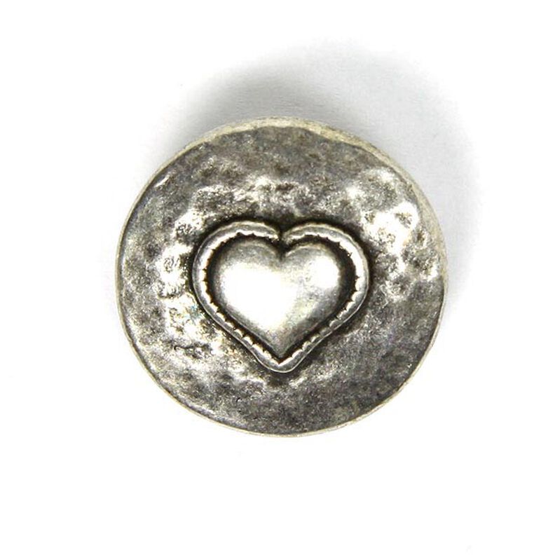 Bottone in metallo Heart,  image number 1