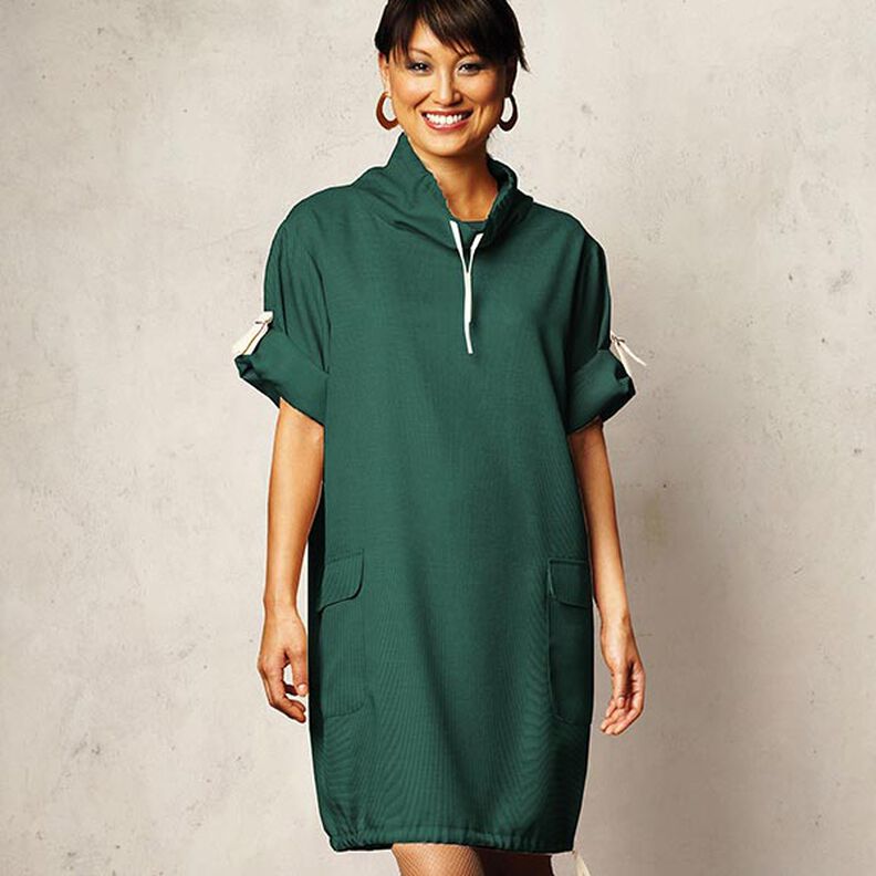 French terry leggero tinta unita – verde abete,  image number 9