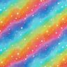 popeline di cotone Polvere di stelle arcobaleno stampa digitale – blu reale/mix di colori,  thumbnail number 1