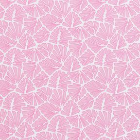 cotone rivestito Mini foglie astratte – rosa/bianco, 