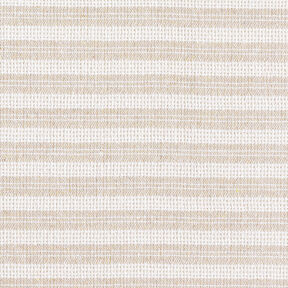 Tessuto di cotone con struttura a griglia a righe trasversali – beige/bianco | Resto 60cm, 