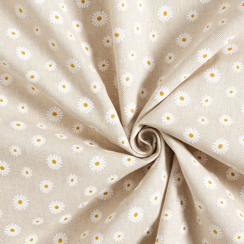 tessuto arredo mezzo panama Piccoli fiori – naturale/bianco,  image number 3