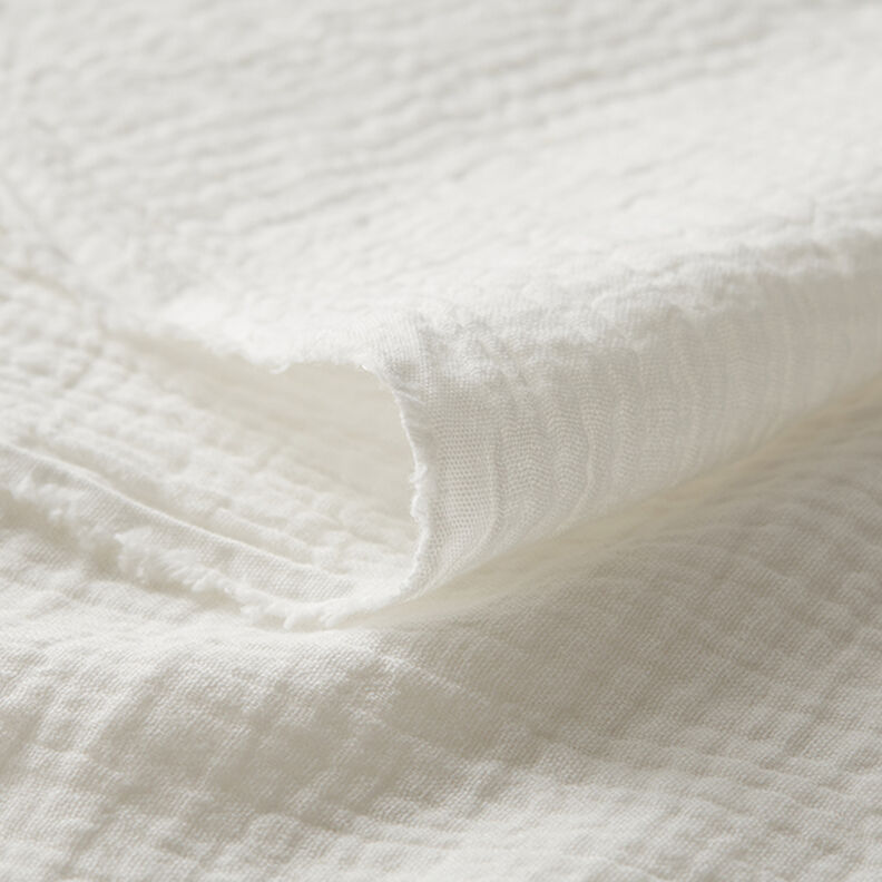 mussolina / tessuto doppio increspato – bianco lana,  image number 5