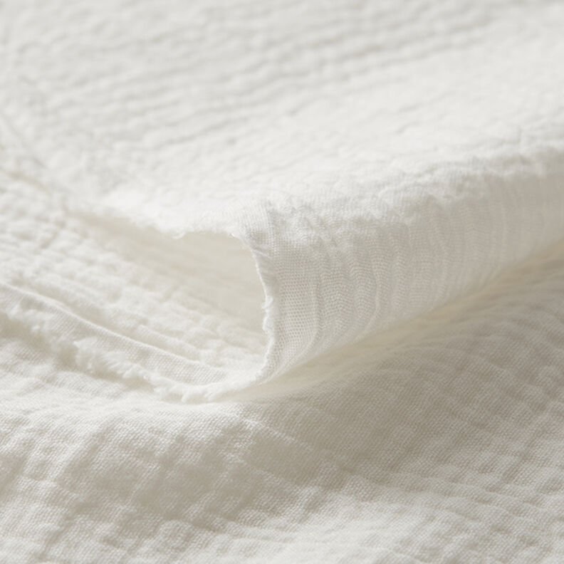 mussolina / tessuto doppio increspato – bianco lana,  image number 5