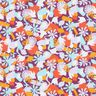 tessuto in cotone cretonne Uccelli e fiori – uva/violetto pastello,  thumbnail number 1