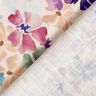Tessuto misto lino-viscosa, fiori ad acquerello – avorio,  thumbnail number 4