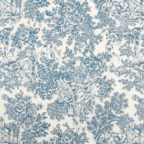 tessuto arredo tessuti canvas Toile de Jouy 280 cm – blu, 