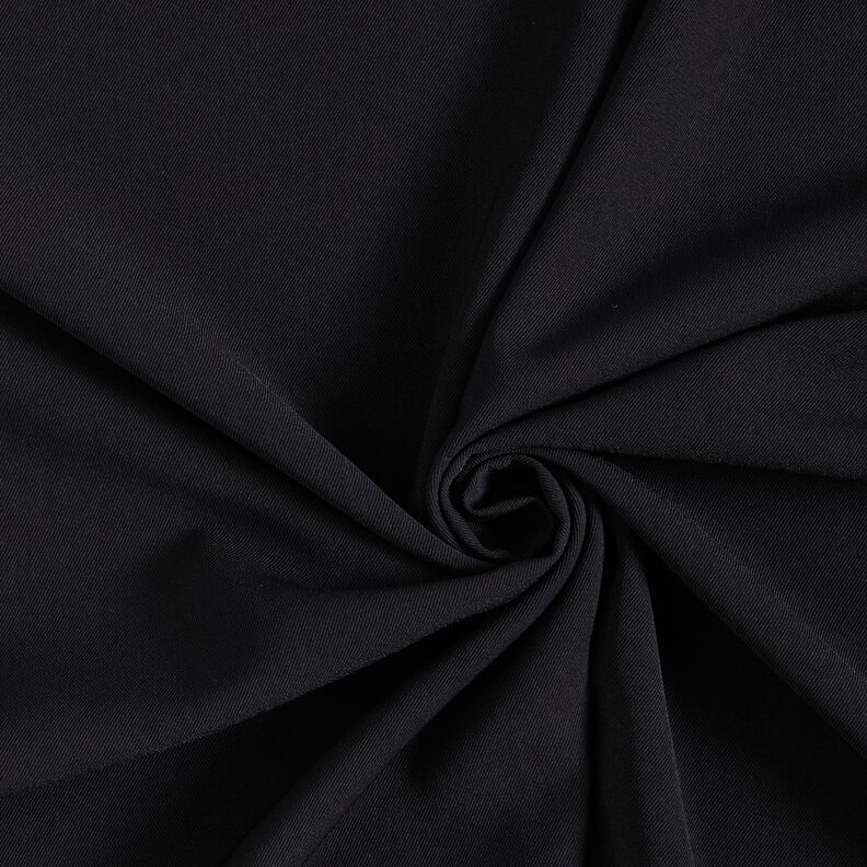 Tessuto per camicetta in tinta unita – nero,  image number 1
