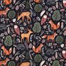 felpa garzata animali nella foresta stampa digitale | Poppy Fabrics – blu notte,  thumbnail number 1