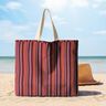 tessuto arredo Jacquard Strisce a zig-zag – rosso carminio/verde,  thumbnail number 7