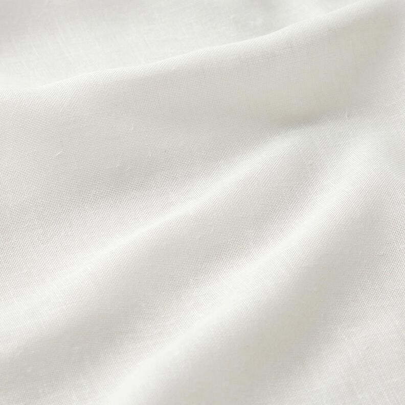 tessuto per tende a vetro misto lino tinta unita – bianco lana, image number 2