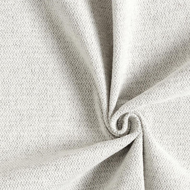 tessuto da tappezzeria ciniglia mélange – bianco lana/grigio argento,  image number 1