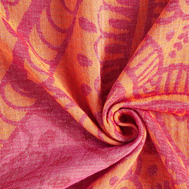 Asciugamano da spiaggia Hamam con decorazioni jacquard – rosso/arancio pesca,  image number 3