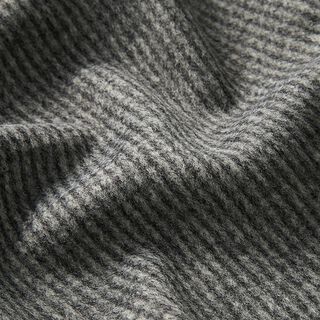 maglia jacquard garzata piccoli quadri – nero/bianco, 