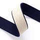 nastro gros-grain  [ 3,5 cm ] – blu marino/beige,  thumbnail number 2