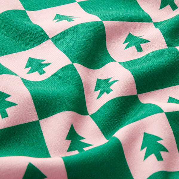 soffice tessuto in felpa, abeti – verde ginepro/rosa chiaro, image number 2