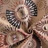 tessuto arredo Jacquard Mandala elegante – talpa scuro/rosso borgogna,  thumbnail number 3