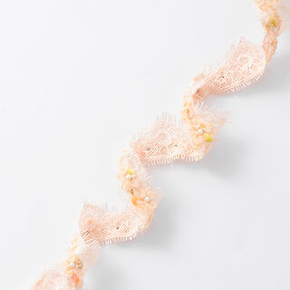 nastro in pizzo fiori di tulle [30 mm] – rosa, 
