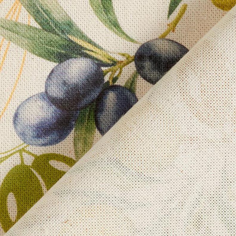 tessuto arredo mezzo panama, rami di ulivo, riciclato – beige chiaro,  image number 4