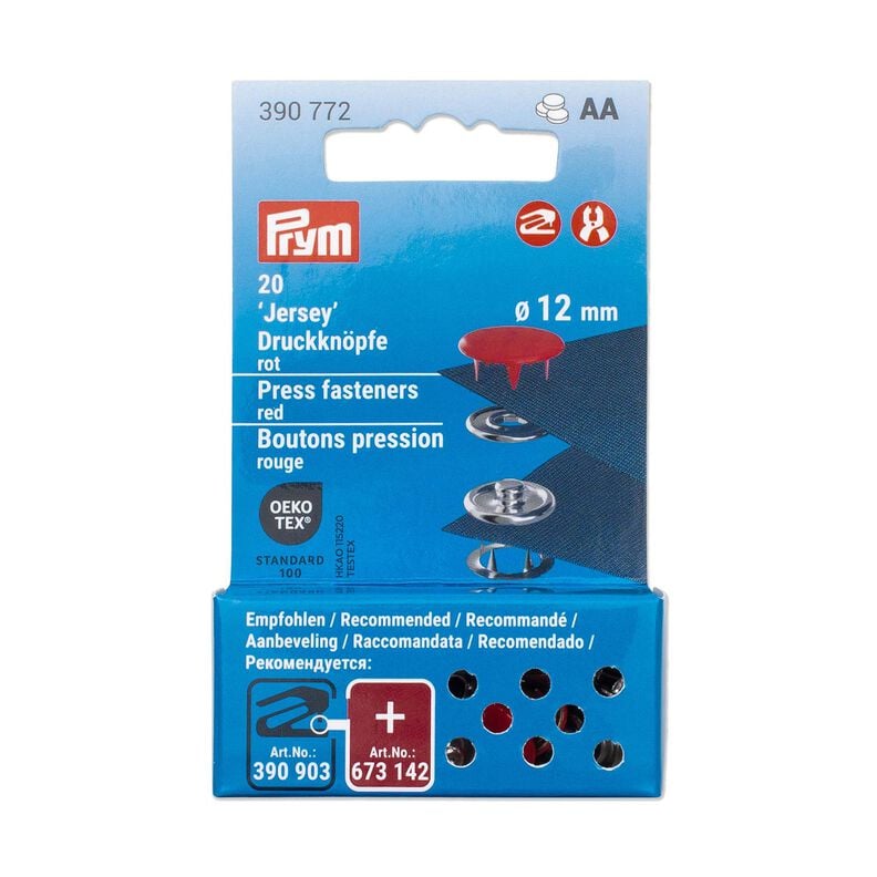 Bottoni automatici per jersey [12 mm] | Prym – rosso,  image number 3