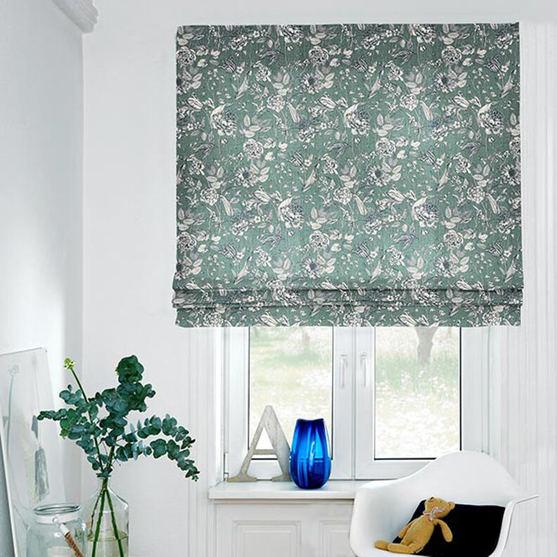 tessuto arredo mezzo panama Piante opulente – abete blu, image number 8