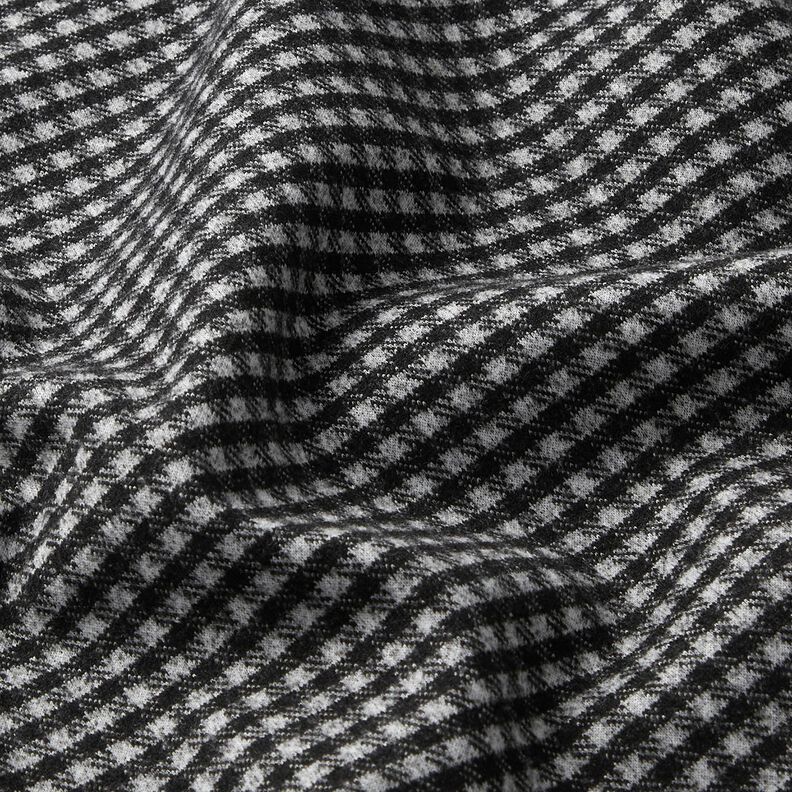 Cappotto in maglia stretch a quadri piccoli – grigio chiaro/nero,  image number 2