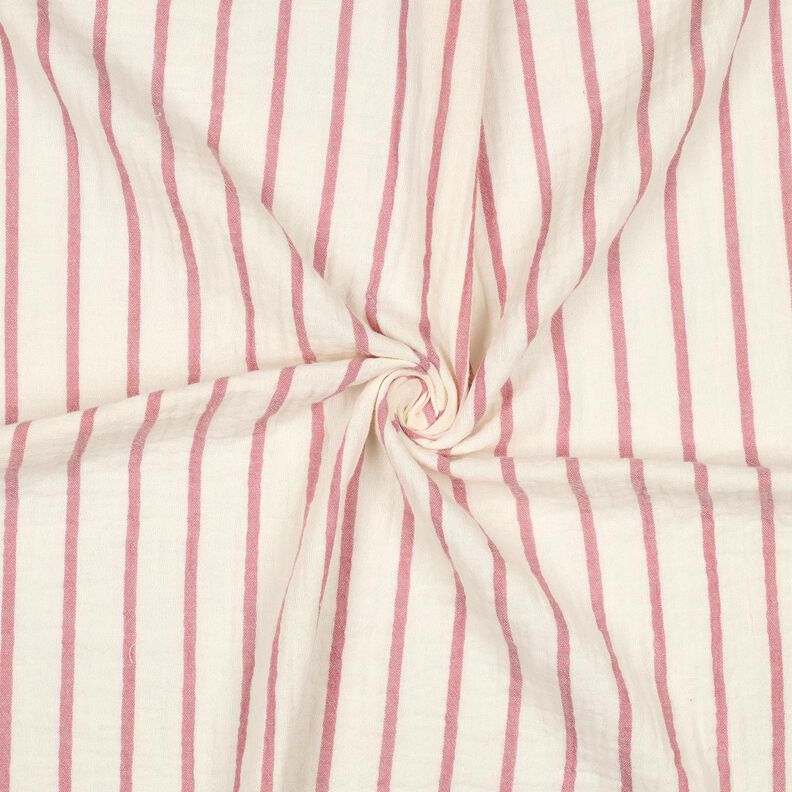mussolina / tessuto doppio increspato Righe tinte in filo | Poppy Fabrics – violetto, image number 3