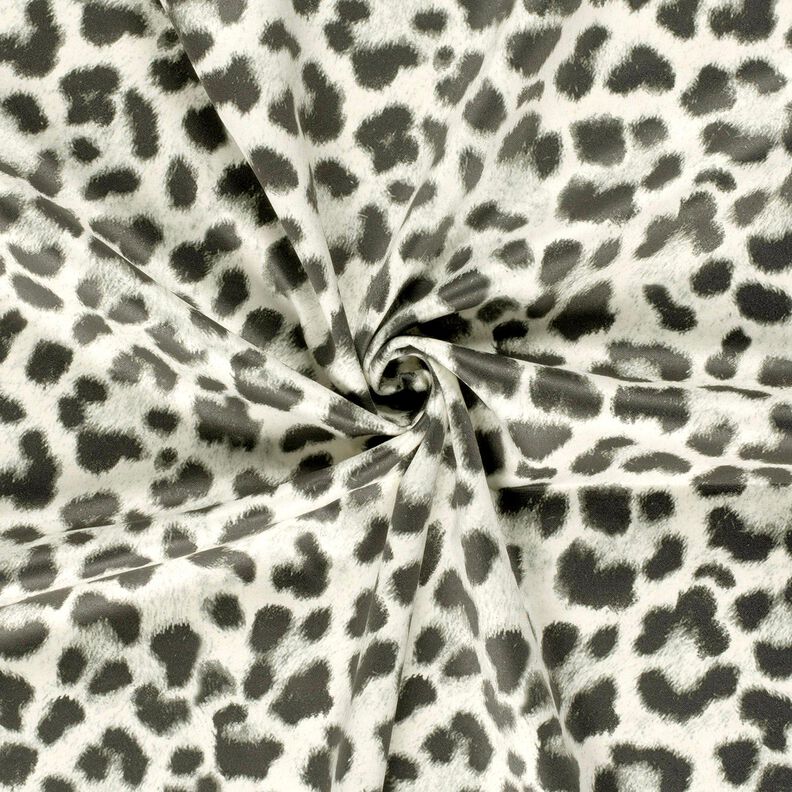 Leopardo delle nevi in velluto elasticizzato – avorio/nero, image number 3