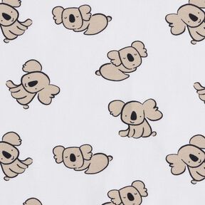GOTS jersey di cotone Koala | Poppy Fabrics – bianco/mandorla, 