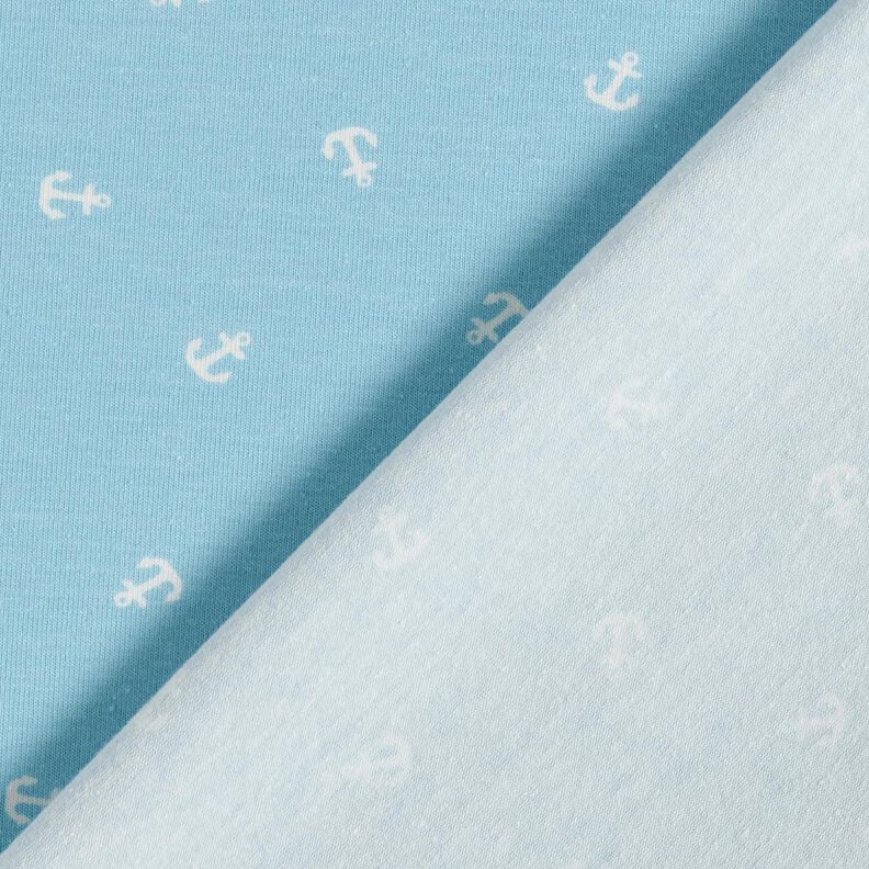 jersey di cotone Piccole ancore stampa digitale – azzurro,  image number 4