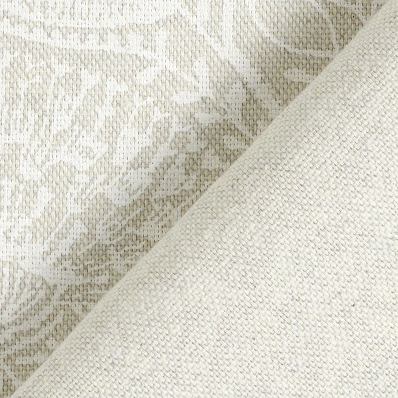 tessuto arredo mezzo panama Paisley floreale – naturale/bianco,  image number 4