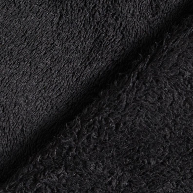 ecopelliccia Peluche tinta unita – nero,  image number 3