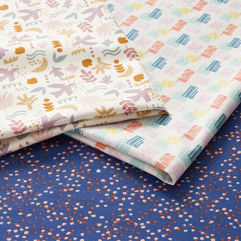 tessuto in cotone cretonne piccoli pois – indaco,  image number 5