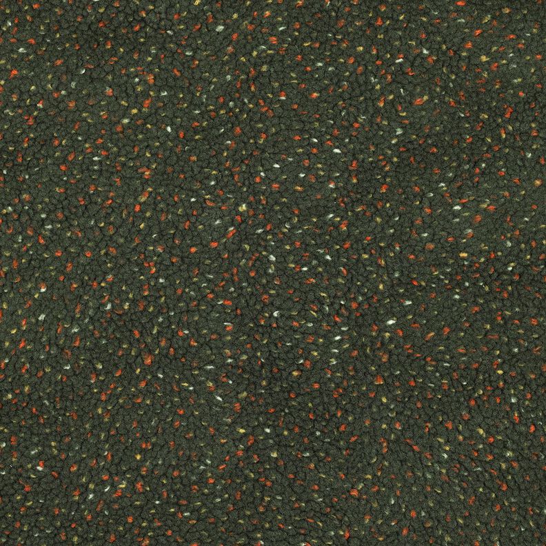 tessuto peluche tweed mélange | Poppy Fabrics – verde scuro, image number 1