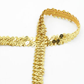 Bordo in paillettes elastiche [20 mm] – oro, 
