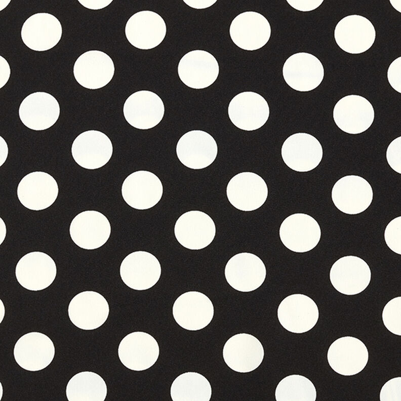 tessuto increspato pois [2,5 cm] – nero,  image number 1