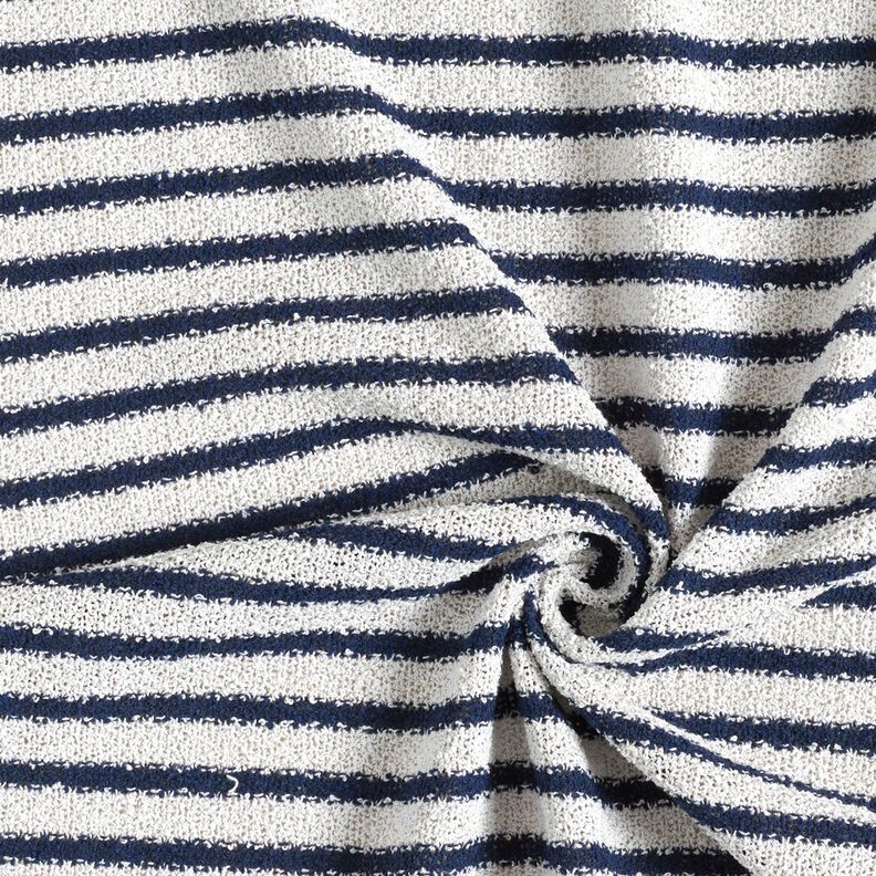 Bouclé in maglia a righe, glitterato – bianco/blu marino,  image number 4
