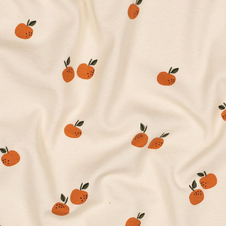 GOTS jersey di cotone arance | Poppy Fabrics – beige chiaro/caramello, image number 2