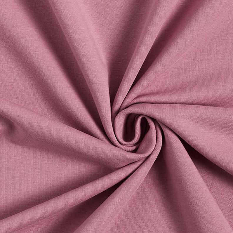 felpa di cotone leggera tinta unita – rosa antico scuro,  image number 1