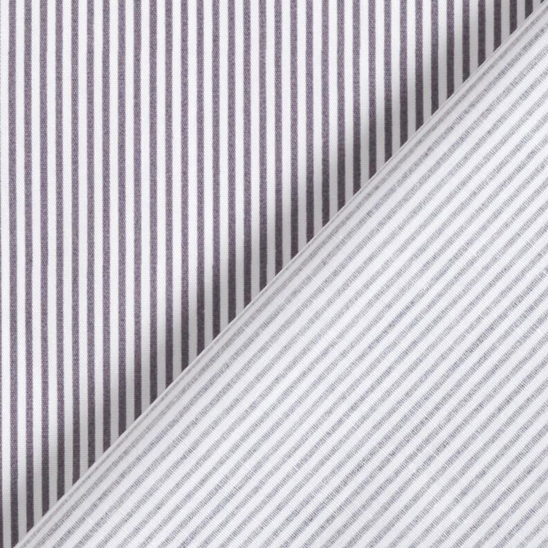 popeline di cotone Mini righe – grigio ardesia/bianco,  image number 4