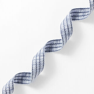 Nastro tessuto righe mélange [27 mm] – grigio blu/nero, 