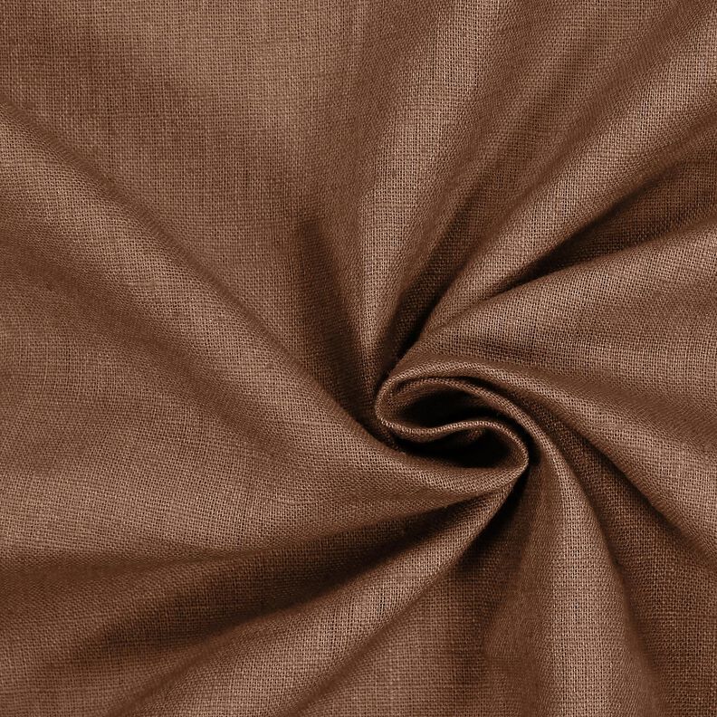 Tessuto di lino misto Ramie medio – marrone castagna,  image number 1