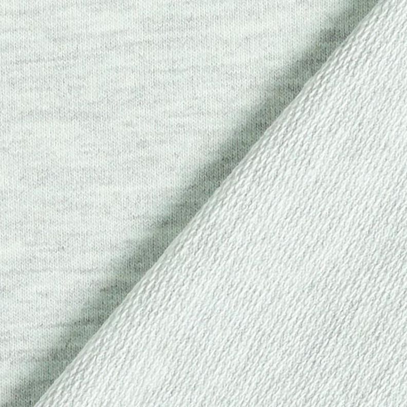 French Terry fine mélange – menta/grigio, image number 5