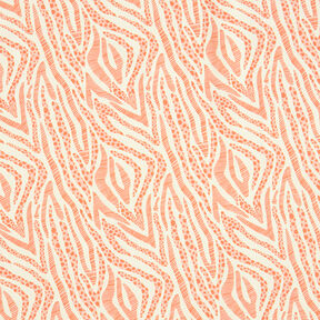 GOTS French terry, felpa estiva zebra | Tula – beige chiaro/arancione, 