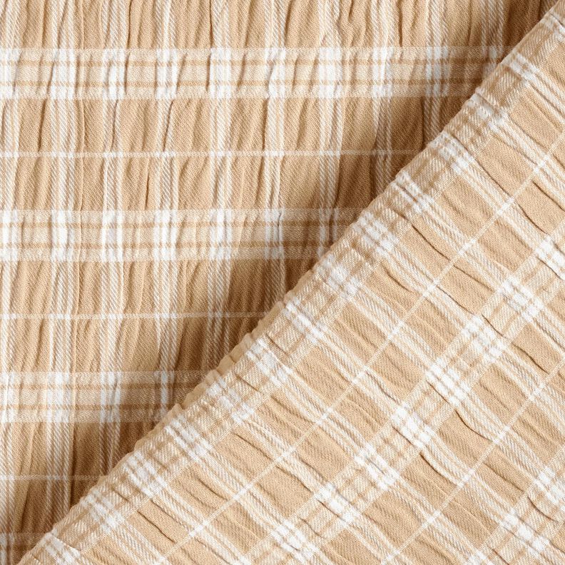 seersucker righe assortite – sabbia/bianco,  image number 4